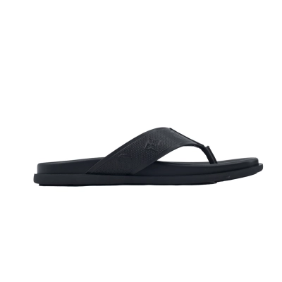 LOUIS VUITTON Flip Flop Sandal Completely Black 02