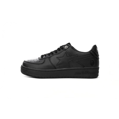 A Bathing Ape Bape Sta Low Black 1J30 -191- 013 01