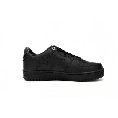 A Bathing Ape Bape Sta Low Black 1J30 -191- 013 02