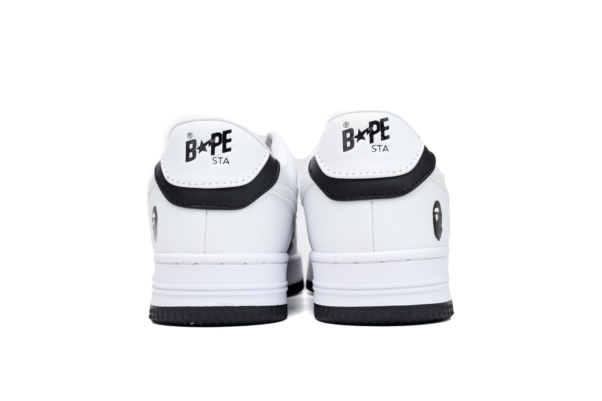 A Bathing Ape Bape Sta Low Black And White OZXSH W291 328
