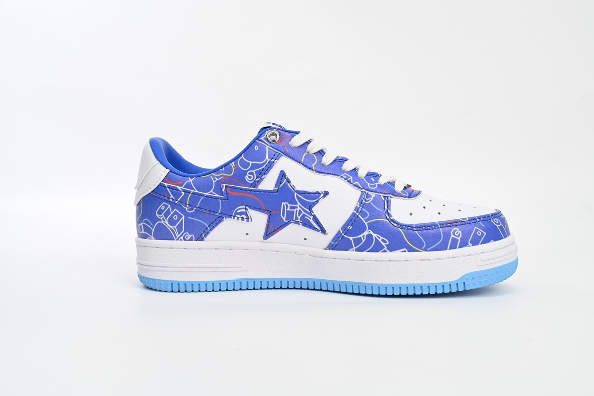 A Bathing Ape Bape Sta Low Black Blue Color Spray Painting 1H73 191 913