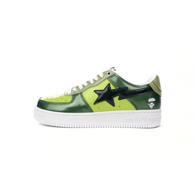 A Bathing Ape Bape Sta Low Black Green Mirror Surface 1H20 190 046 01
