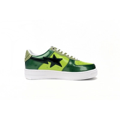 A Bathing Ape Bape Sta Low Black Green Mirror Surface 1H20 190 046 02