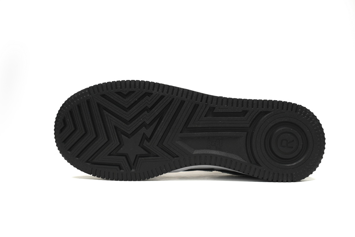 A Bathing Ape Bape Sta Low Black White 1H70-191-001