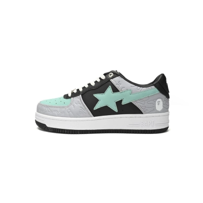A Bathing Ape Bape Sta Low Grey Black Green 1H70-191-002 01
