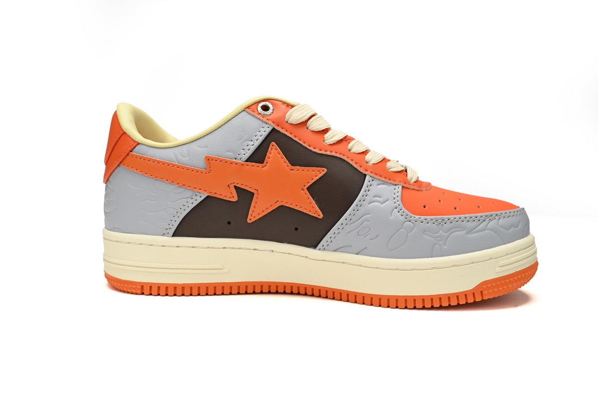 A Bathing Ape Bape Sta Low Grey orange Red 1H70-291-002