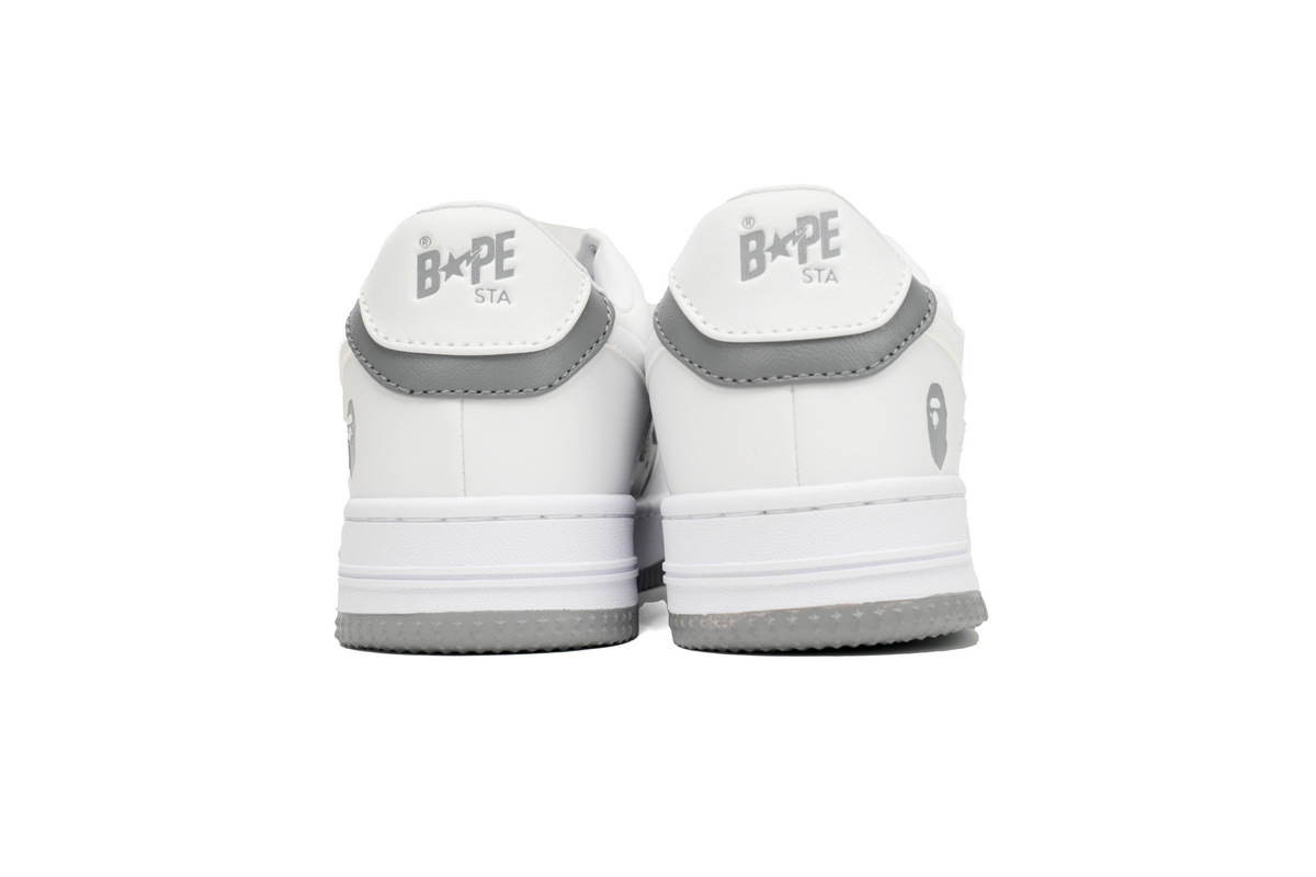 A Bathing Ape Bape Sta Low Grey White OZXSH W291 328
