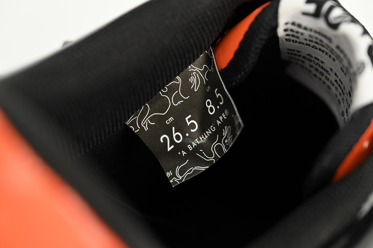 A Bathing Ape Bape Sta Low Orange Shark 1H30-191-005