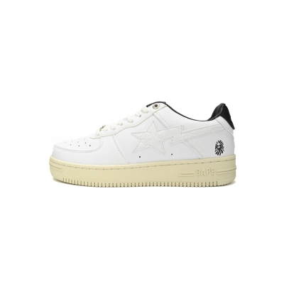 A Bathing Ape Bape Sta Low White And Black Rice 1H70-191-022 01