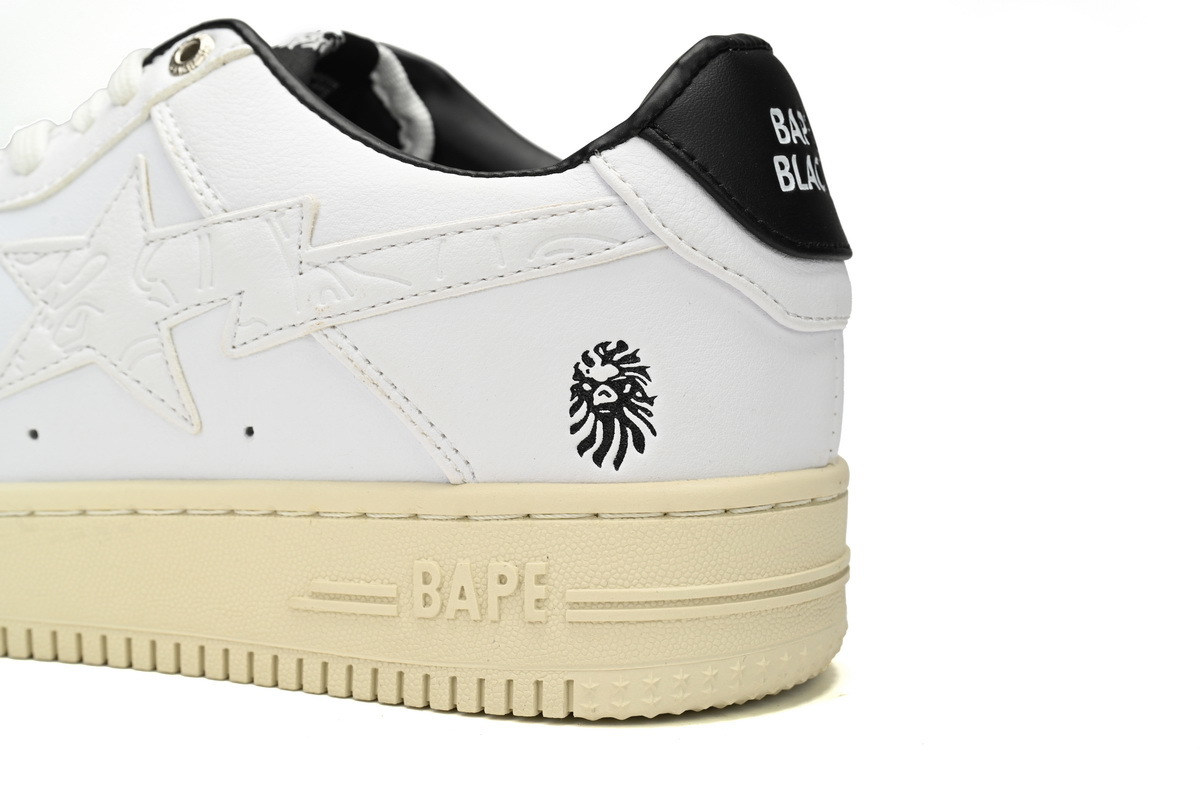 A Bathing Ape Bape Sta Low White And Black Rice 1H70-191-022