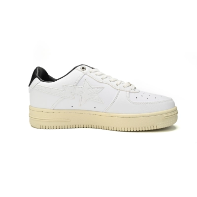 A Bathing Ape Bape Sta Low White And Black Rice 1H70-191-022 02