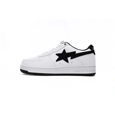 A Bathing Ape Bape Sta Low White And Black Tick 1173-191-912 01