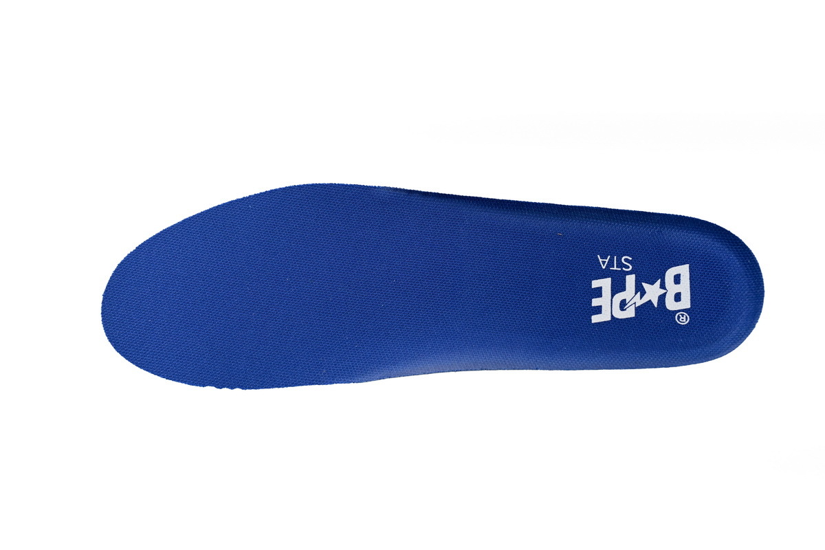 A Bathing Ape Bape Sta Low White and Blue Border 1J30-191-017