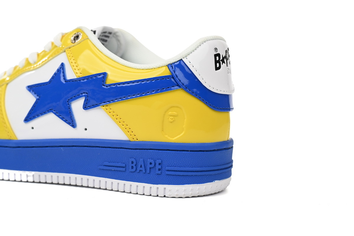 A Bathing Ape Bape Sta Low White Baolan Yellow 1180-191-006