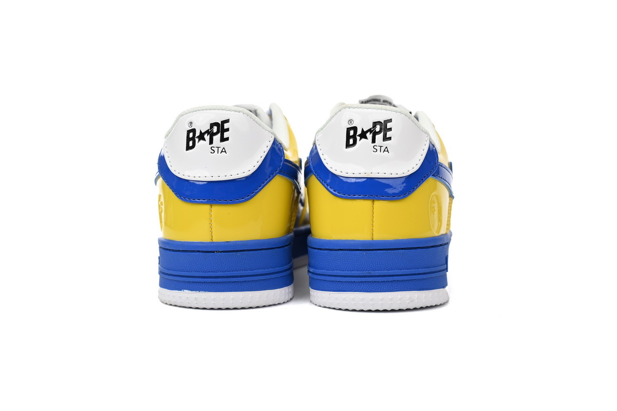 A Bathing Ape Bape Sta Low White Baolan Yellow 1180-191-006
