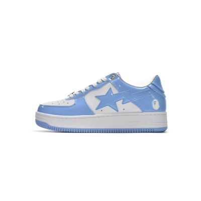 A Bathing Ape Bape Sta Low White Blue 1M70-191-001 01