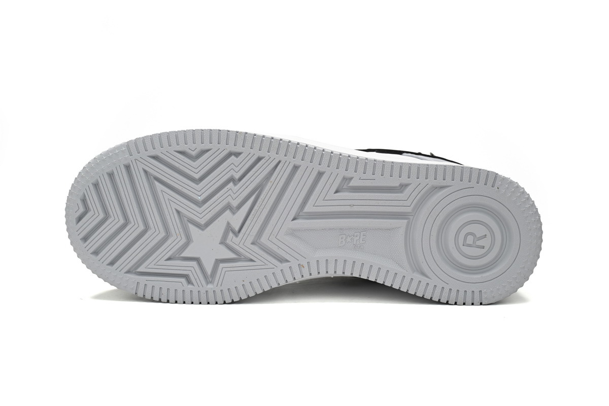 A Bathing Ape Bape Sta Low White Gray embossing 1H70-191-002