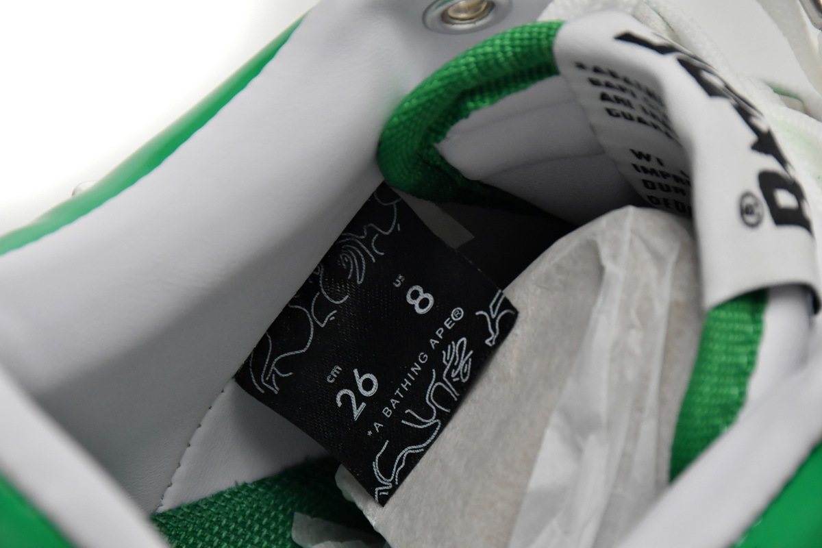 A Bathing Ape Bape Sta Low White Green 1H70-191-001