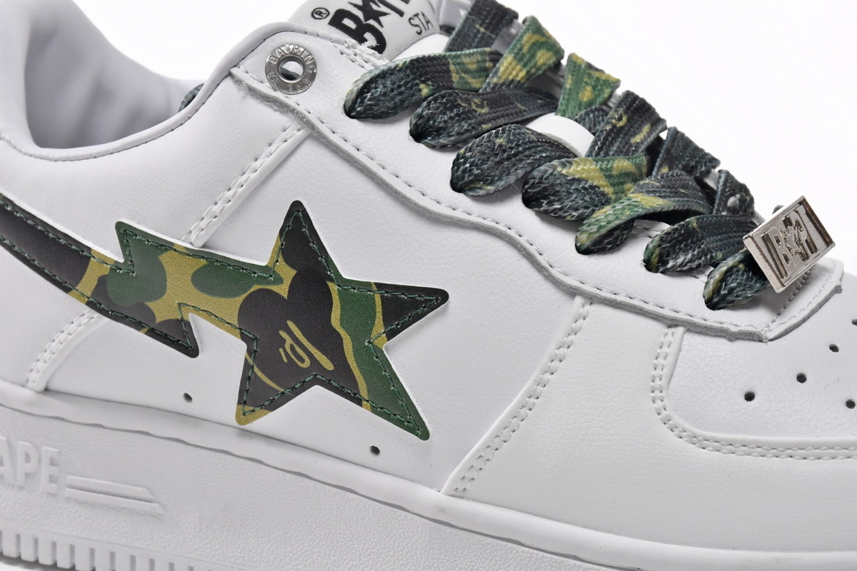 A Bathing Ape Bape Sta Low White Green Camouflage 1H20-191-045