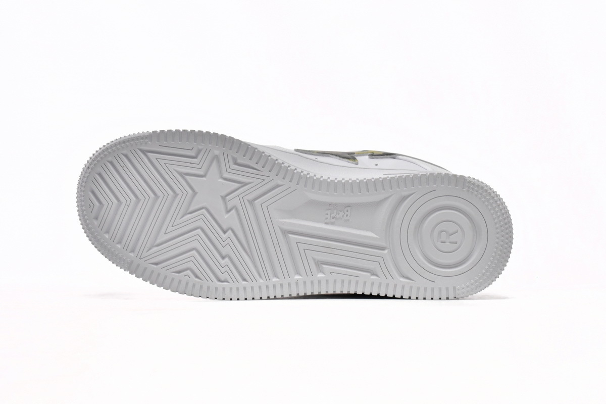 A Bathing Ape Bape Sta Low White Green Camouflage 1H20-191-045