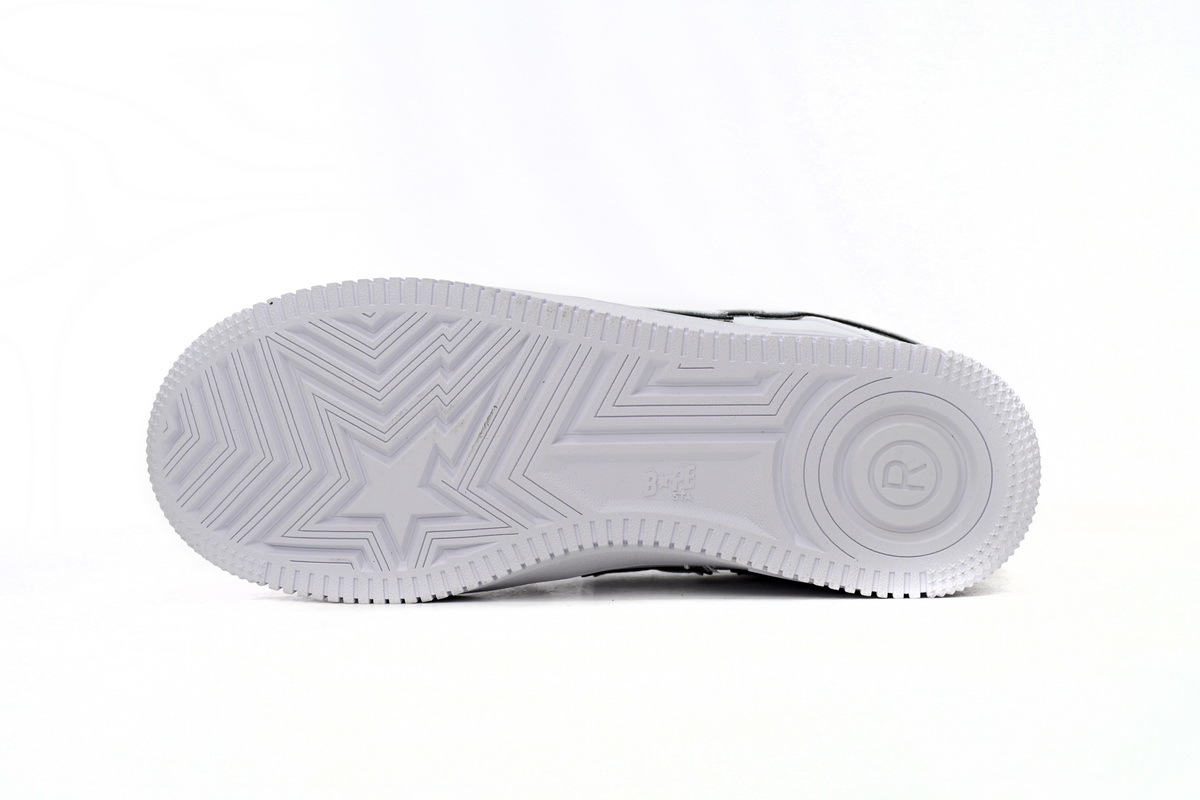 A Bathing Ape Bape Sta Low White Green edge 1J30-191-017