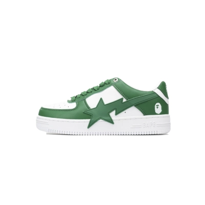 A Bathing Ape Bape Sta Low White Green Star OZXSHM 191 306M 01