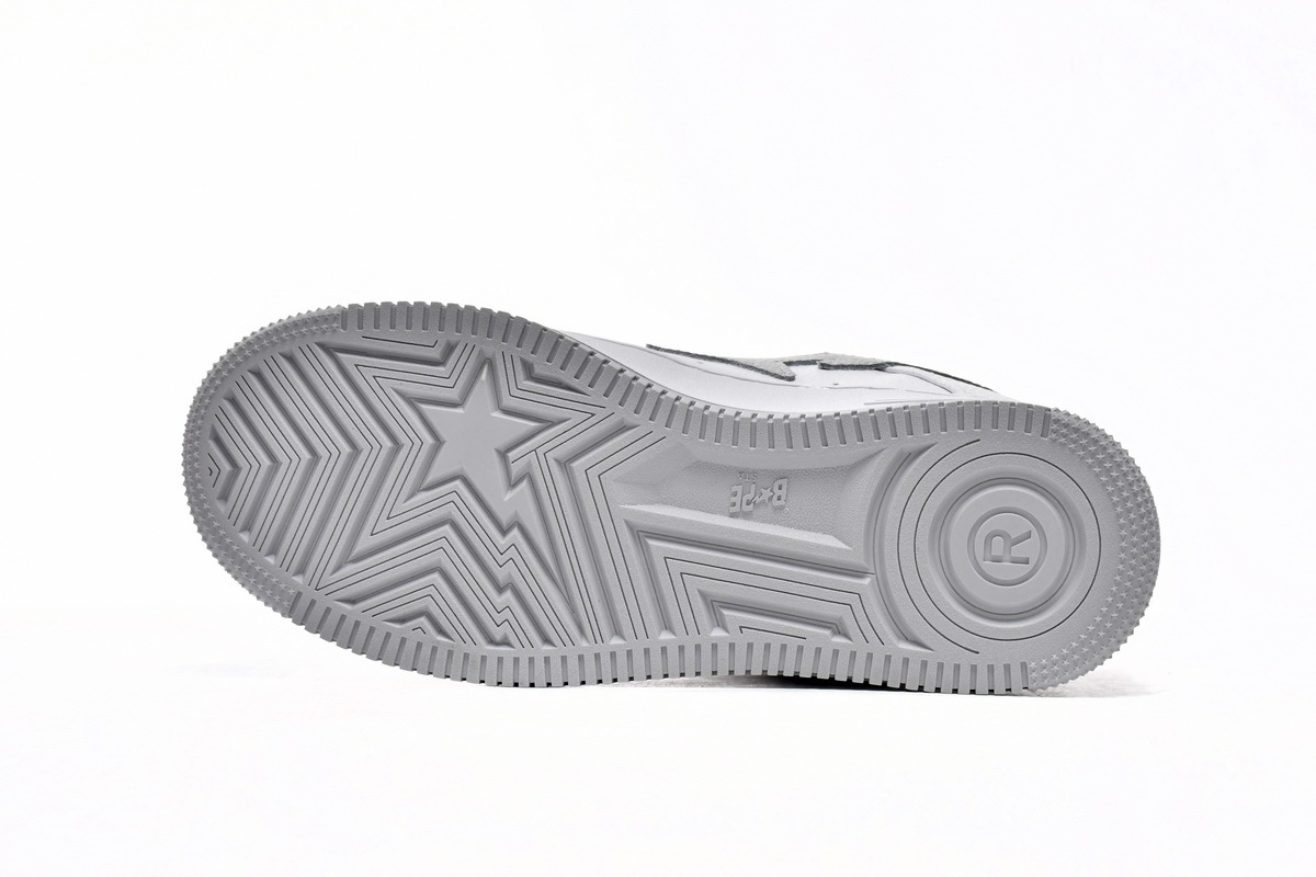 A Bathing Ape Bape Sta Low White Grey 1H73-191-921