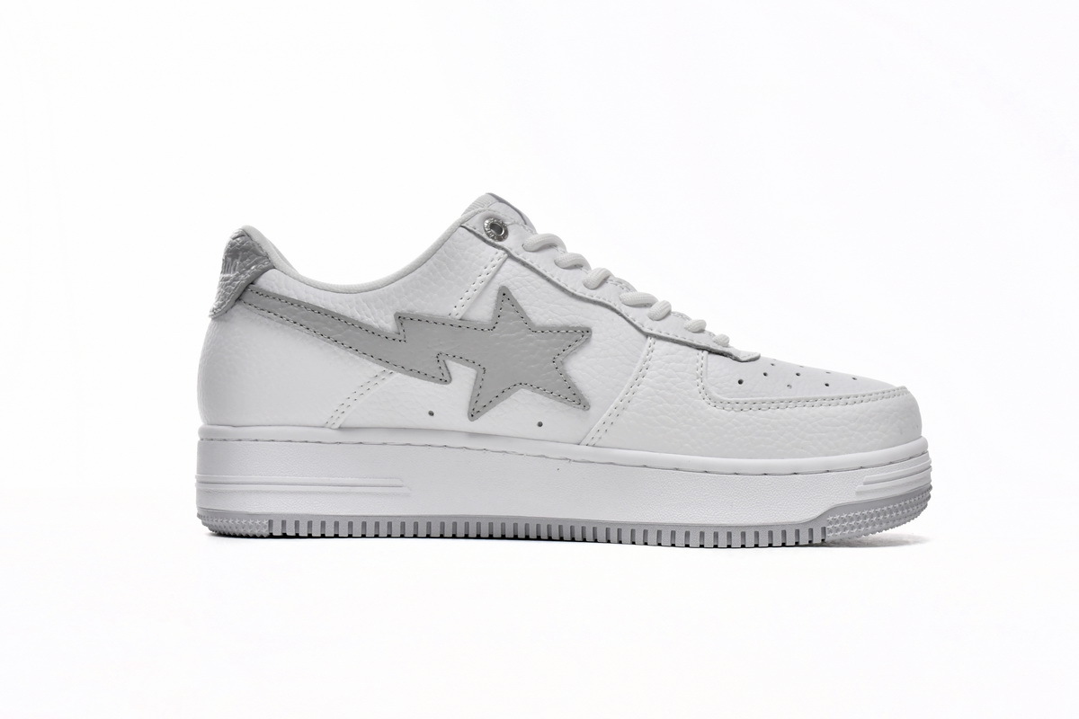 A Bathing Ape Bape Sta Low White Grey 1H73-191-921