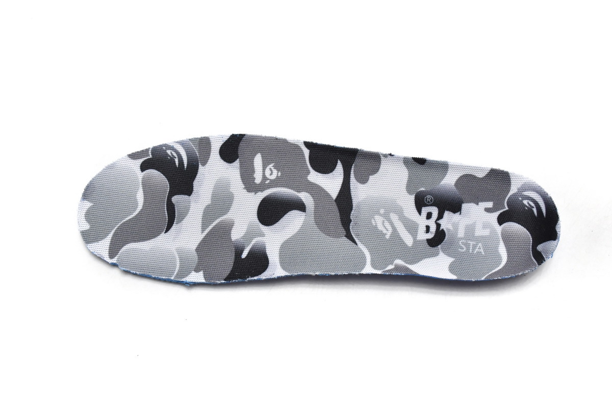A Bathing Ape Bape Sta Low White Grey Mirror Surface