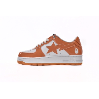A Bathing Ape Bape Sta Low White Orange 1H70-191-001 01