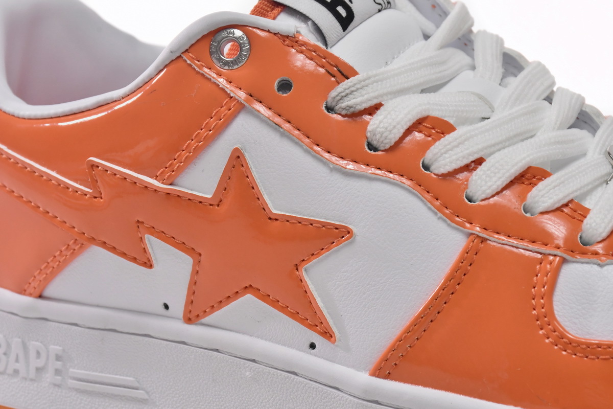 A Bathing Ape Bape Sta Low White Orange 1H70-191-001