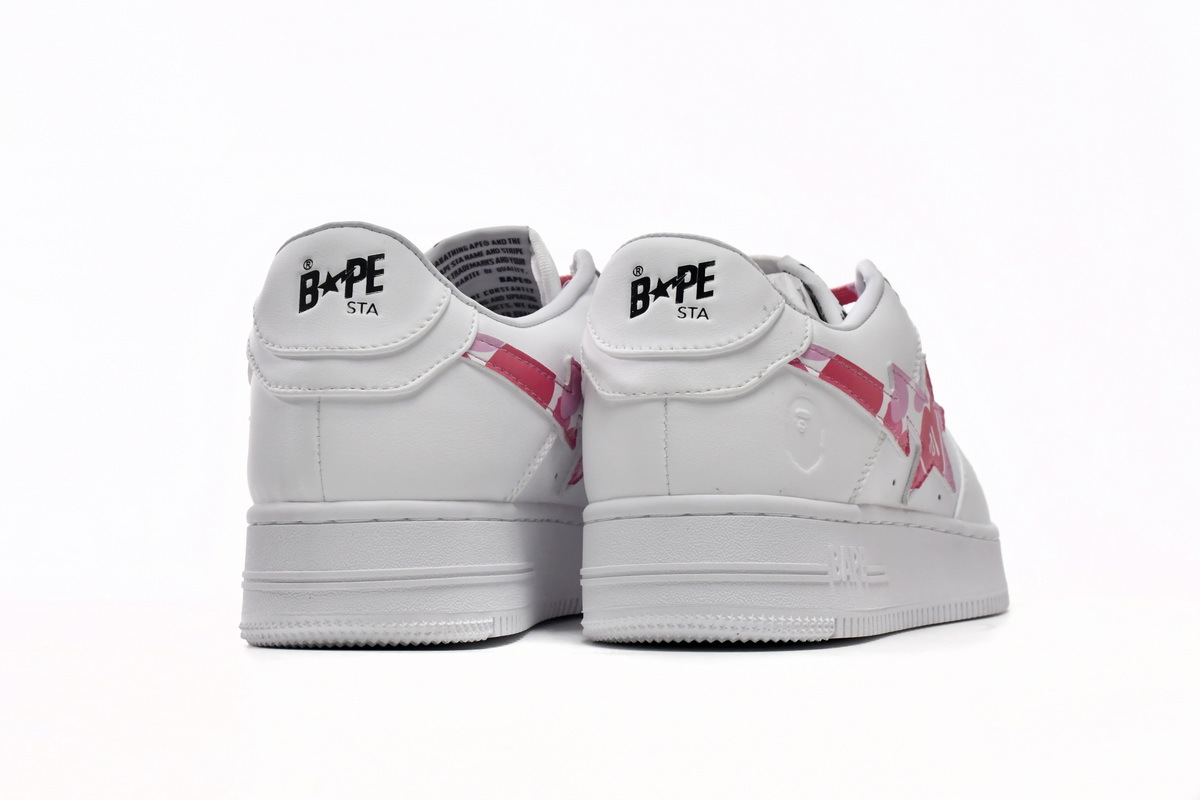 A Bathing Ape Bape Sta Low White Red Camouflage 1H20-191-045