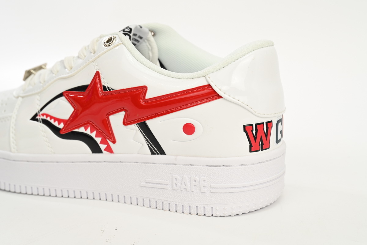 A Bathing Ape Bape Sta Low White Shark 1F70-191-004