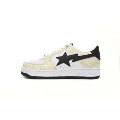 A Bathing Ape Bape Sta Low White Snake Skin Pattern 1I80 191 009 01