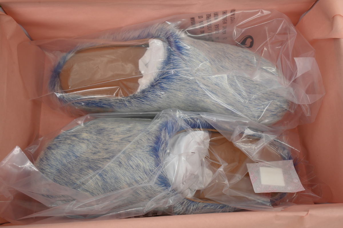 MARNI Fussbett Tie Dye white Blue