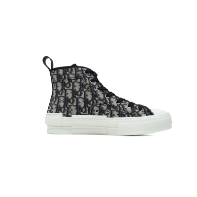 Dior B23 High Top Oblique Transparency Beige Black 02
