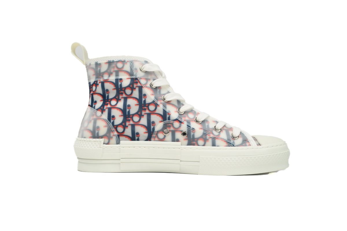 Dior B23 High Top Oblique Transparency Blue Red