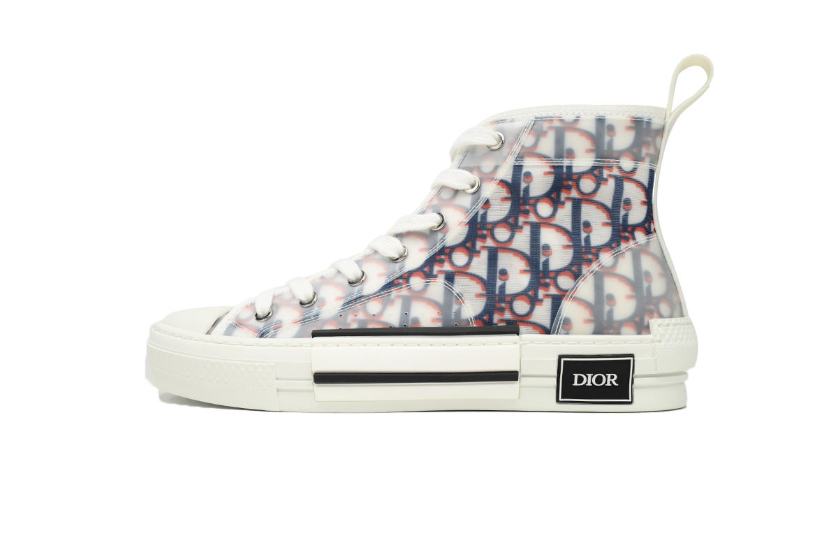 Dior B23 High Top Oblique Transparency Blue Red