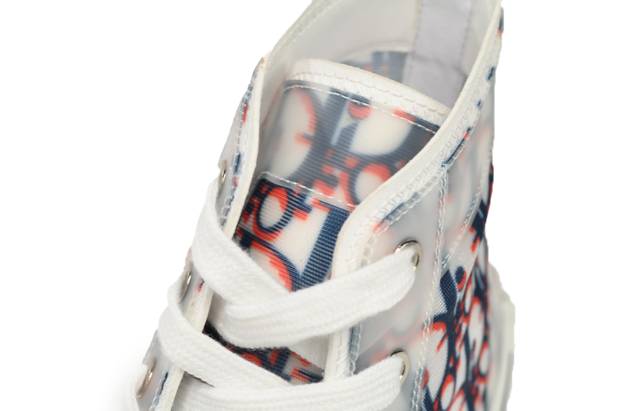 Dior B23 High Top Oblique Transparency Blue Red