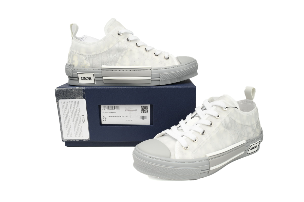 Dior B23 HT Oblique Low Rank Silver Gray 