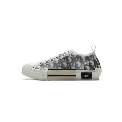 Dior B23 HT Oblique Transparency Low H565 White Black 01