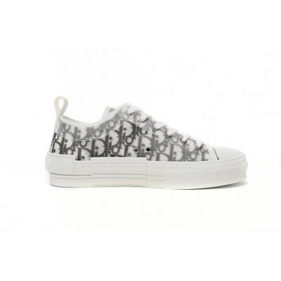 Dior B23 HT Oblique Transparency Low H565 White Black 02