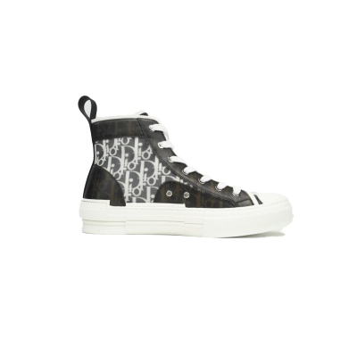 Dior B23 Oblique High Top Black and White 02