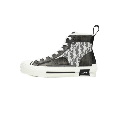 Dior B23 Oblique High Top Black and White 01