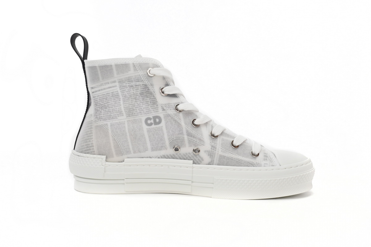 Dior B23 Oblique Transparency High Top Newspaper H565 
