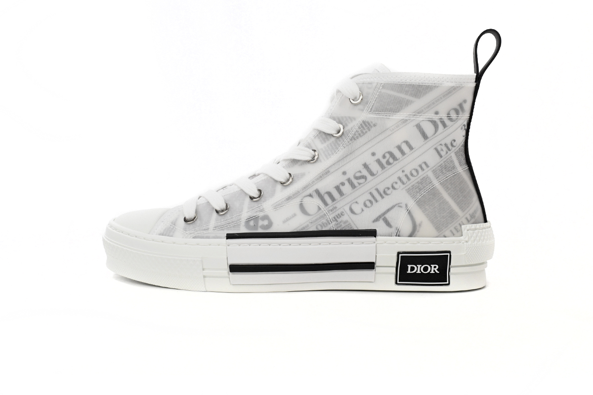 Dior B23 Oblique Transparency High Top Newspaper H565 