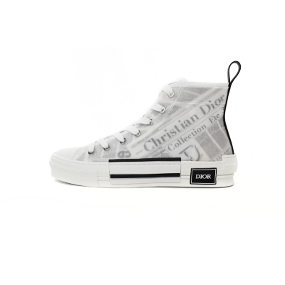 Dior B23 Oblique Transparency High Top Newspaper H565  01