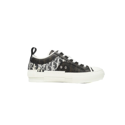 Dior B23 Oblique Transparency Low Top Black and White SN272ZIR 16536  02