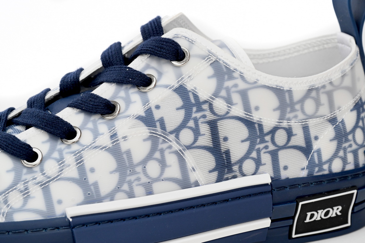 Dior B23 Oblique Transparency LOW White Blue