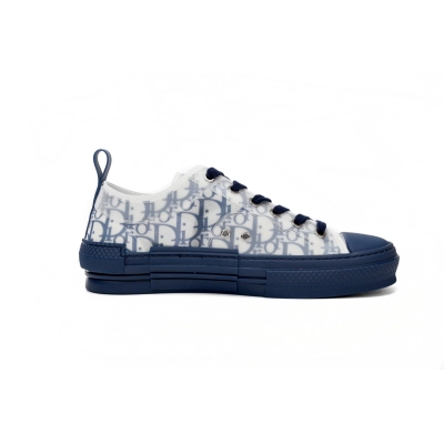 Dior B23 Oblique Transparency LOW White Blue 02